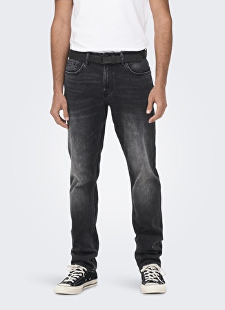 Only & Sons Normal Bel Normal Gri Erkek Denim Pantolon 22023035_ONSWEFT GREY TRUETEMP 3035