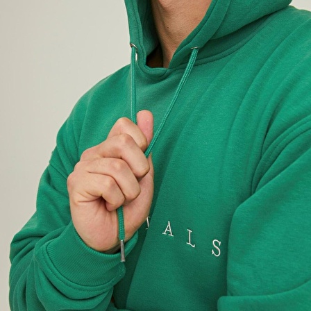 Jack & Jones Kapüşonlu Regular Fit Koyu Yeşil Erkek Şardonlu Sweatshirt 12176864_JORCOPENHAGEN SWEAT HOOD N