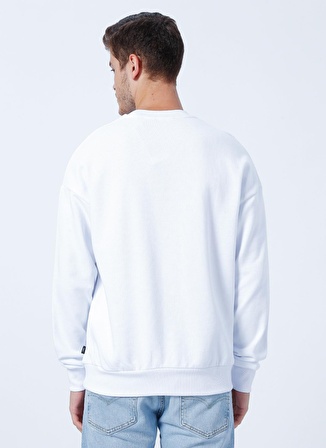 Jack & Jones Bisiklet Yaka Beyaz Erkek Sweatshırt 12213688_JPRBLAKAM BRANDING SWEAT C