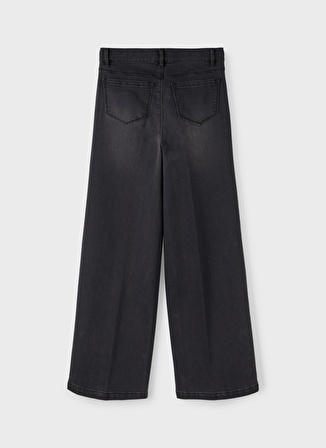 Lmtd Siyah Kız Çocuk Bol Paça Bol Kesim Düz Denim Pantolon NLFATONSINS DNM HW WIDE PANT