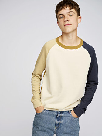 Lmtd Kemik Erkek Çocuk O Yaka Uzun Kollu Geometrik Sweatshirt NLMNICO LS SWEAT