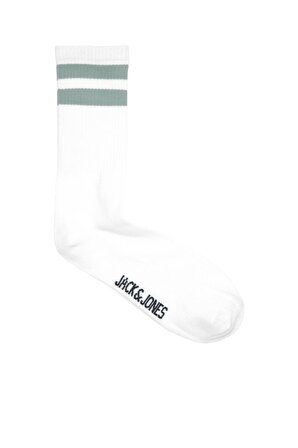 Jack Jones Eli Tennis Socks 5 Pack Erkek Beyaz- Kırmızı Çorap 12228660-25