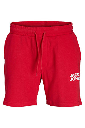 Jack & Jones Erkek Jpstnewsoft Baskı Detaylı Şort 12228920 Kırmızı