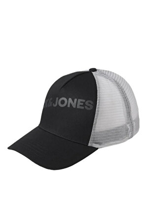 Jack & Jones Erkek Jachudson Baskı Detaylı Şapka 12228973 Siyah
