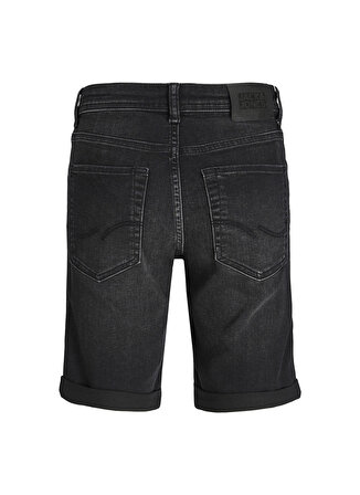 Jack & Jones Siyah Erkek Çocuk Midi Denim Şort 12230494