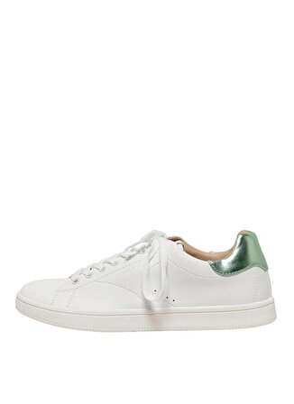 Only Beyaz - Yeşil Kadın Sneaker