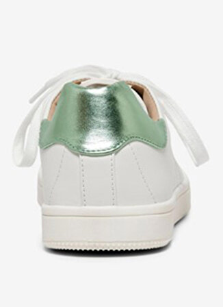 Only Beyaz - Yeşil Kadın Sneaker