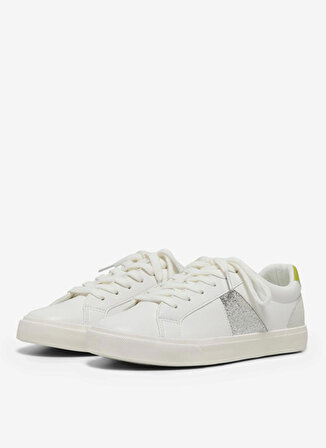 Only Beyaz - Gümüş Kadın Sneaker 15288092