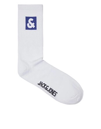Jack & Jones Beyaz Erkek Çorap 12234438_JACLI LOGO TENNIS SOCK