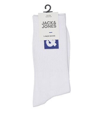 Jack & Jones Beyaz Erkek Çorap 12234438_JACLI LOGO TENNIS SOCK