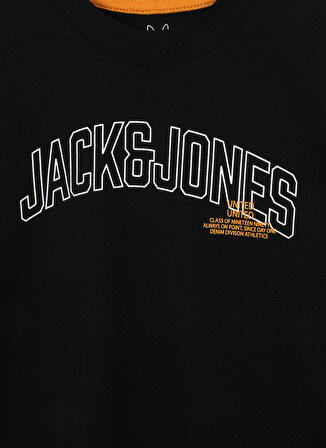 Jack & Jones Desenli Siyah Erkek Çocuk T-Shirt 12230836