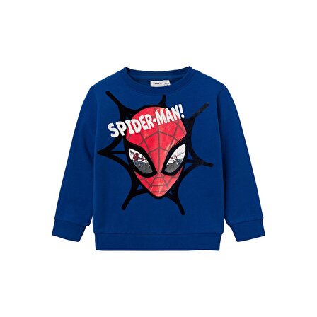 Name It Spiderman Mavi Erkek Çocuk Sweatshirt 13221195