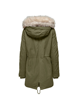 Only Haki Kadın Kaban ONLNEWMAY FUR CANVAS PARKA CC OTW