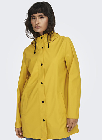 Only Açık Sarı Kadın Mont ONLNEWELLEN RAINCOAT CC OTW