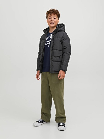 Jack&Jones Kapüşonlu Siyah Erkek Çocuk Mont 12246122