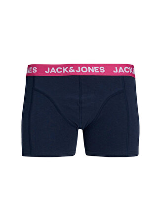 Jack & Jones Siyah - Pembe Erkek Boxer 12248064_JACNORMAN CONTRAST TRUNK S
