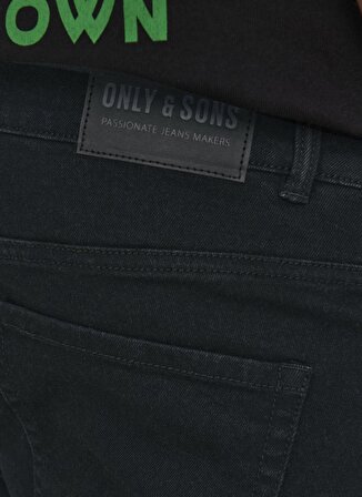Only & Sons Yüksek Bel Dar Siyah Erkek Denim Pantolon ONSWARP SKINNY BLKD 7988 BJ DNM VD