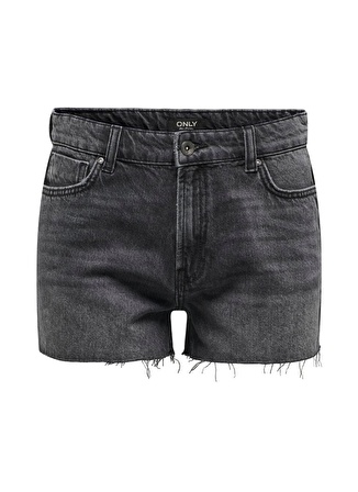 Only Normal Bel Normal Antrasit Kadın Denim Şort ONLJACI MW RW SHORTS DNM STY666