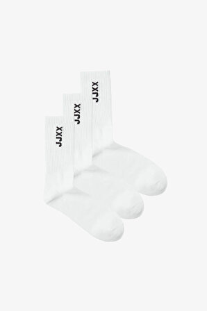 JJXX Jxmoreno Socks Acc 3-Pack Kadın Beyaz Çorap 12251644-White