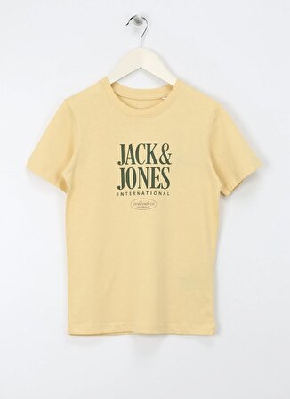 Jack & Jones Baskılı Sarı Erkek Çocuk T-Shirt JORLUCCA FASTRUNNER1 TEE SS CREW JN