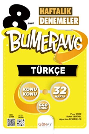 Bumerang 8. Sınıf LGS 32’lik Haftalık Türkçe Denemeleri