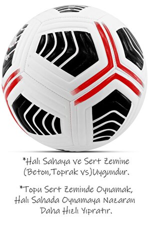 Futbol Topu Score Sert Zemin Halı Sahada Topu No:5 Siyah