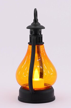 Led Mum Vintage Retro Gaz Lambası Tipi Pilli Dumansız Alevli Dekoratif Yapay Mum Işıldak El Lambası
