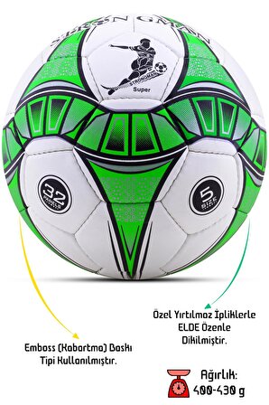 Telvesse Futbol Topu El Dikişli Pompalı SET Ultra Dayanıklı Sert Zemin Halı Saha Topu 5 Numara