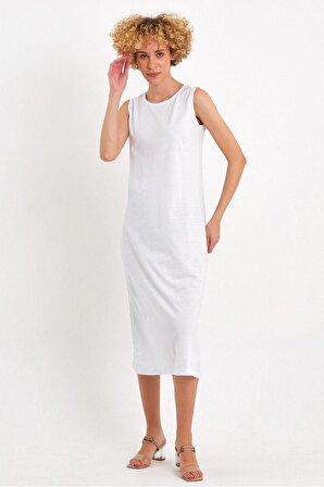 Kolsuz Elbise Astarı %100 pamuk penye süprem Içlik siyah beyaz 2 li paket Jüpon Kombinezon