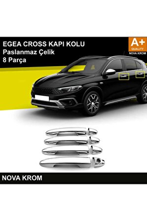Fiat Egea Cross Krom Kapı Kolu 8 Prç. 2020 Üzeri