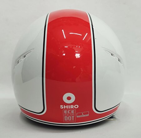 Shiro Master Güneş Vizörlü Açık Motosiklet Kaskı Beyaz L