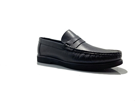 Sultan Siyah Comfort Hakiki Deri Erkek Günlük Ayakkabı
