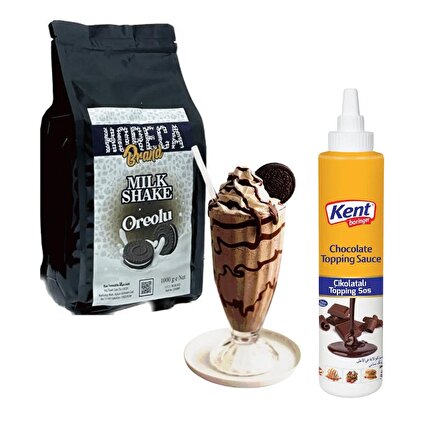 Horeca Brand Milkshake Oreo 1 Kg+ Kent Topping Sos Çikolata 750 G