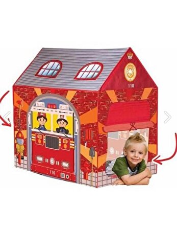 Furkan Toys Homy Itfaiye Oyun Çadırı Portatif Oyun Evi İç mekan çadır 