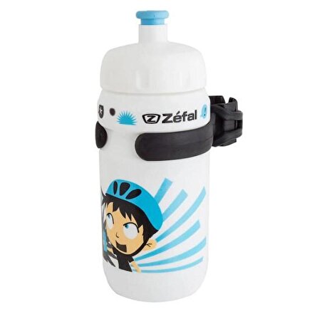 Zefal Plastik Little Z Gril Çocuk Matara - Bisiklet Suluk Beyaz Mavi