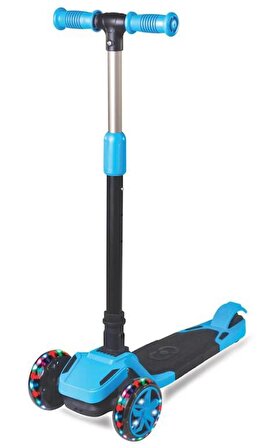 Furkan Toys Cool Wheels Tulpar 4+ Yaş Işıklı Katlanabilir Scooter Mavi