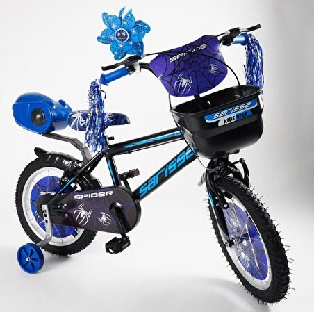 Sarissa Spinne 16 Jant 4 ve 7 Yaş Çocuk Bisikleti Yeni Sezon Full Aksesuarlı Mavi