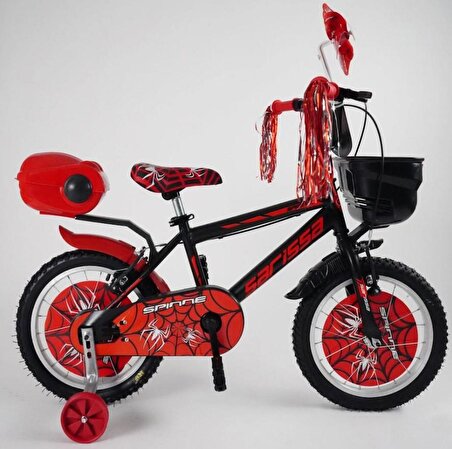Sarissa Spinne 16 Jant 4 ve 7 Yaş Çocuk Bisikleti Yeni Sezon Full Aksesuarlı Kırmızı