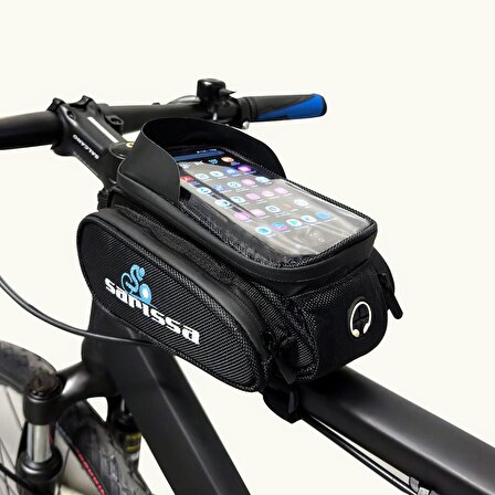 Sarissa 816 6 inç Su Geçirmez Dokunmatik Ekran Bisiklet Kadro Üstü Çanta Mavi