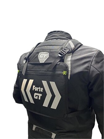 Forte gt Xbyc 70439 Motosiklet Göğüs Çantası Reflektif Çanta Siyah
