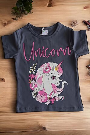 Unicorn Desenli Pembe Renk Taytlı Takım