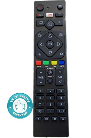 HI-LEVEL RM-L265C ANDROID TV LIVE TV TUŞLU LCD-LED İle Uyumlu smart TV Kumandası 1.Sınıf kalte