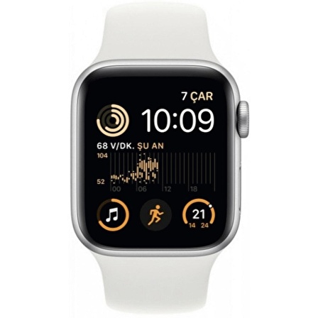 TEŞHİR Apple Watch Se Gps + Cellular Beyaz Spor Kordonlu 40 MM Gümüş Alüminyum Kasa - Normal – MNPP3TU/A