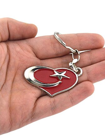 Türkiye Kalpli Metal Anahtarlık