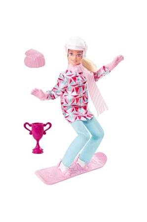 Barbie Snowboard Sporcusu Bebek Hcn32
