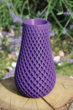 Dekoratif Vazo – 3D Doğa Dostu Biyoplastik Vazo – Çok Amaçlı Modern Vazo/Saksı Model MO3