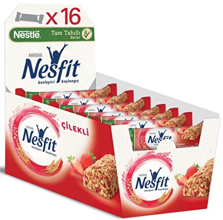 Nestle Nesfit Çilekli Bar 25 gr x 16 Adet