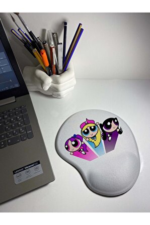 Powerpuff Girls Desenli Bilek Destekli Mouse Pad