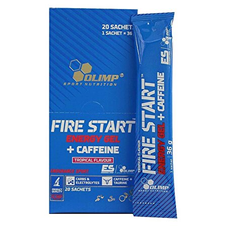 Olimp Fire Start Energy Gel + Caffeine 36 Gr 1 Saşe -  Tropikal Meyve