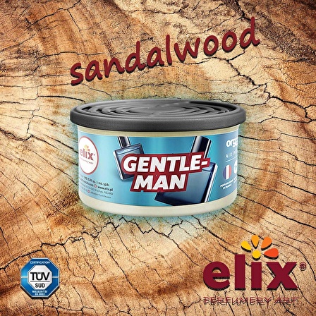 ELIX Organik Metal Kutuda Doğal Liflere Emdirilmiş Özel Aromalı Koku - Gentleman